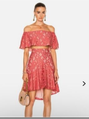 Alexis Lace Skirt and Off-Shoulder Top Set